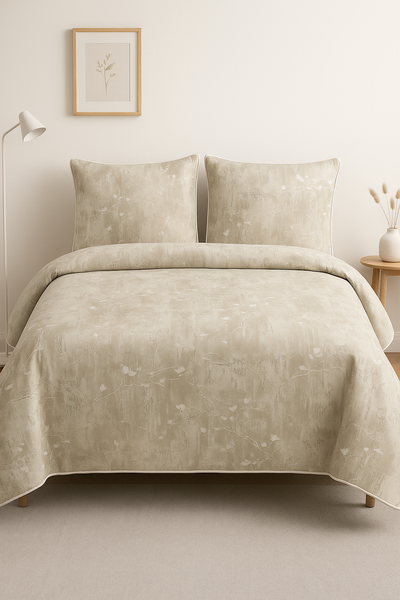 Shayan Collection – Misty Serenity 210 TC Pure Cotton Bedsheet Set