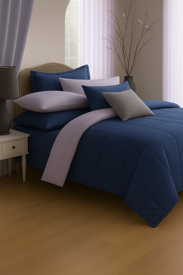 Aalingan - Blueberry 200 GSM reversible winter Comforter