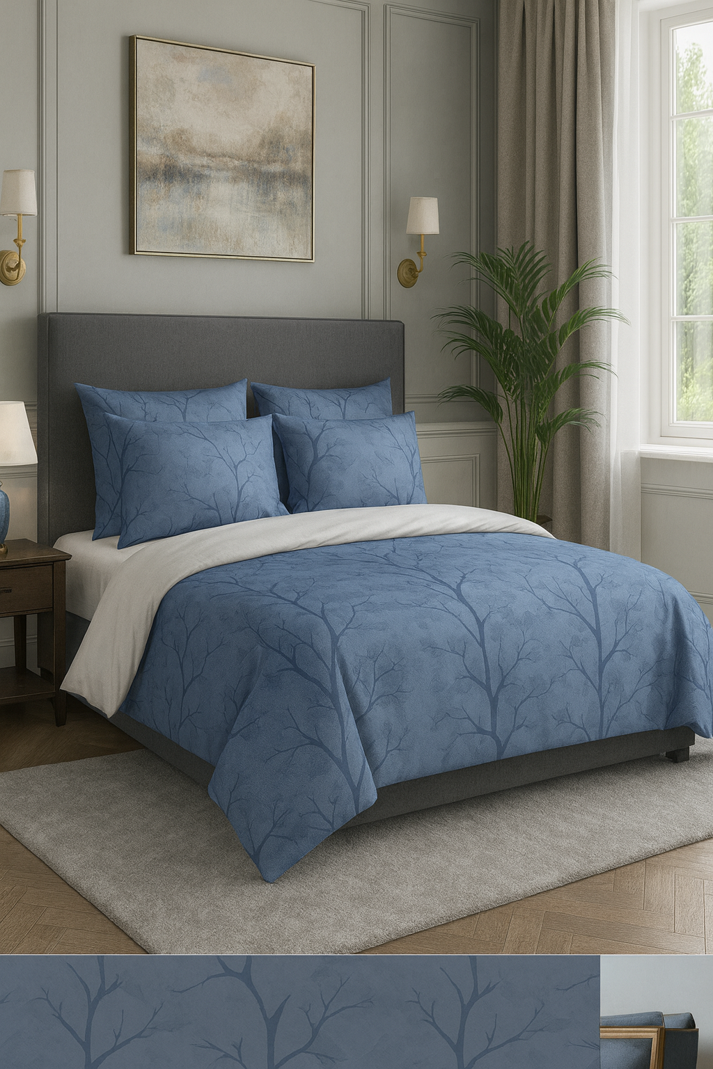 Shayan - 300 TC Pure Cotton Jacquard King Size Bedsheet